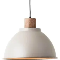 Brilliant dekorative Pendelleuchte Erena in taupe | mit geeignetem Leuchtmittel dimmbar | Ø38cm | Höhe 120cm | 1x E27 max. 60 Watt | Metall/Holz