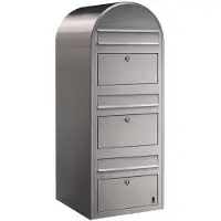 Bobi Briefkasten Trio i Edelstahl