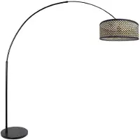 Steinhauer Bogenlampe Sparkled Light, schwarz, für Wohn- / Esszimmer, Metall, Stehlampe