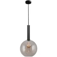 Masterlight Bella 2 Pendelleuchte 1-flammig-Glas Gold Fumé groß-Schwarz matt