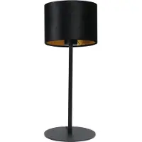 Masterlight Tischleuchte Venus 1-flammig Samt Schwarz Ø20cm