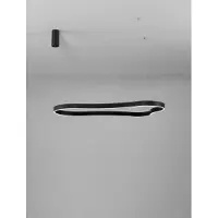 Lyora Pendelleuchte in natürlicher Form Dussa schwarz 120cm