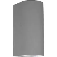 Nova Luce LIDO Wandleuchte GU10 Grau 2x7W IP65 8,6x10x18cm dimmbar 9790522