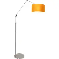 Steinhauer Stehleuchte Prestige Chic 1-flammig Mattes Schwarz / Gold 210x30cm