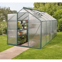 Pergart Vitavia, Gewächshaus "Triton 6200" inkl. Stahlfundament, smaragd grün, 6,2 m², 4 mm HKP