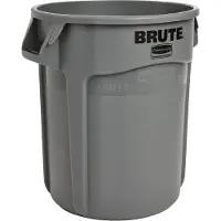 Rubbermaid 2610 BRUTE, 37,9 l, Rund, Lineares Polyethylen mit niedriger Dichte (LLDPE), Grau, Manuell, UV, NSF