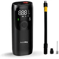AutoSky Reifenpumpe mit Taschenlampe und Powerbank