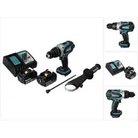 Makita DHP 458 RF Akku Schlagbohrschrauber 18 V 91 Nm + 2x Akku 3,0 Ah + Ladegerät