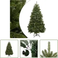 The Living Store Künstlicher Weihnachtsbaum Klappbar mit Ständer Grün 240 cm