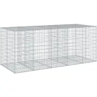 vidaXL Gabione mit Deckel 250x100x100 cm Verzinktes Eisen