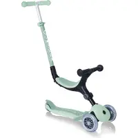 Globber GO-UP FOLDABLE PLUS ECO – 3 in 1 Dreirad, Laufrad und Scooter, 120/80 mm, 3-rädrig, höhenverstellbar, pistazie