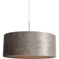 Steinhauer Pendelleuchte Sparkled Light 1-flammig Gebürsteter Stahl / Samtsilber 50x50cm