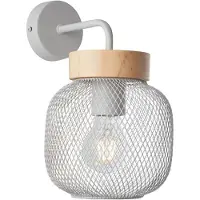 Brilliant Wandlampe Giada grau mit Holz