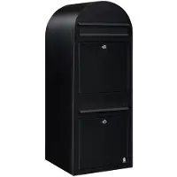 Bobi Briefkasten Duo 9005 Strukturiertes Schwarz