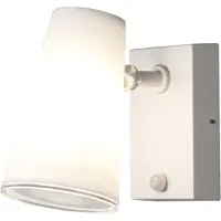 Konstsmide Fano Wandleuchte Spot mit Bewegungsmelder grau/weiss, 1xE27 Sockel, max 1x25W, 240V,Aluminium/Kunststoff, 7873-250
