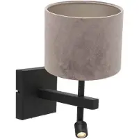 Steinhauer Wandleuchte Stang 2-flammig Mattschwarze Amatur 11x17,5cm