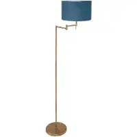 Mexlite Stehlampe Bella Bronze mit blauer Kappe