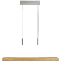 HerzBlut Leonora LED Balkenlampe mit Unterlicht Asteiche geölt 85cm