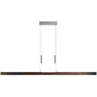 HerzBlut Leonora LED Balkenlampe mit Unterlicht Massivholz Nussbaum, geölt 160cm