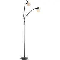 JUST LIGHT LOKI Stehleuchte E14 Warmweiss max.10W 2-fach schwarz 12158-18