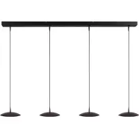 Masterlight 4-Licht Pendellampe Scala 130 cm schwarzer Nickel Ø 20 cm