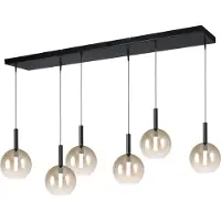Masterlight 6L Pendellampe Ø17cm Lido Ball mit goldverblasstem Glas