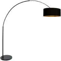 Steinhauer Bogenlampe Sparkled Light, dimmbar, schwarz, für Wohn- / Esszimmer, Metall, Modern, Stehlampe