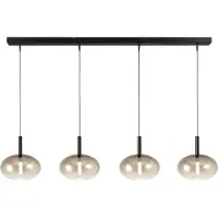 Masterlight 4L Pendellampe Ø24 cm Lido Onion mit goldverblasstem Glas