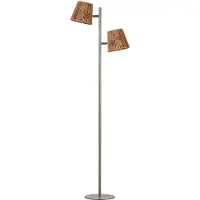 Expo Stehlampe Daan braun mit Rattankappen