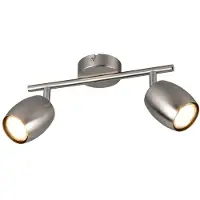 TRIO Reality Deckenstrahler 2er Spot Nancy GU10 nickel matt