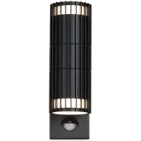 Searchlight Aussenwandleuchte mit Bewegungsmelder Detroit, schwarz, Modern