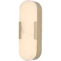 Searchlight Wandlampe Opaline, dimmbar, messing / gold, für Badezimmer, Metall, Wandleuchte, Wandlampe Bad