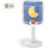 DALBER Tischleuchte für Kinderzimmer Moon Dreams blau