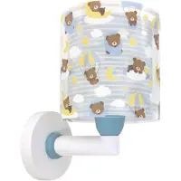 DALBER Wandleuchte für Kinder Baby Teddy Blau Bären