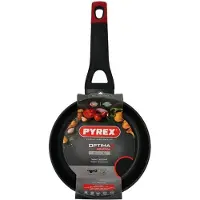 Pyrex Antihaftbeschichtete Pfanne OPTIMA+, Rund, Allzweckpfanne, Schwarz, Rot, 20 cm, 208 mm, 397 mm