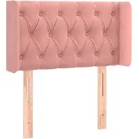 Syfax Kopfteil mit Ohren Rosa 83x16x78/88 cm Samt