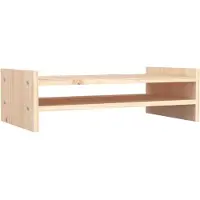 vidaXL Monitorständer 50x27x15 cm Massivholz Kiefer