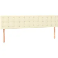 Syfax Kopfteile Creme 200x5x78/88 cm Kunstleder