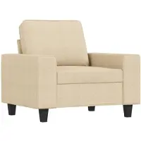 vidaXL Sessel Creme 60 cm Stoff