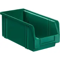 LA-KA-PE LA KA PE Sichtlagerkasten Größe 2A grün Länge 350 / 300 x Breite 200 x Höhe 200mm aus Polystyrol stapelbar - LK2AOHNE
