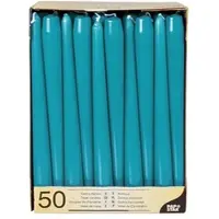 Papstar 100 Stück Leuchterkerzen türkis Ø 2,2 cm · 25 cm