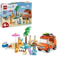 LEGO Bluey Urlaub und Auto Reise, Bauset für Kinder ab 4 Jahren, Bluey, Bingo & Chilli Minifiguren, 11202