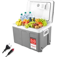 TZS First Austria - Kühlbox 45L elektrisch 12V 230V Anschluss für Auto & Steckdose - Thermoelektrisch - Grau