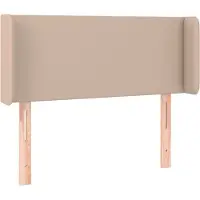 Syfax Kopfteil mit Ohren Cappuccino-Braun 103x16x78/88 cm Kunstleder