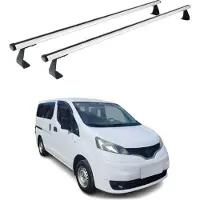 Omtec 7566920-2 Dachreling Dachträger Aluminium für NISSAN NV200 / Evalia Bus NV200 Kasten / Kombi