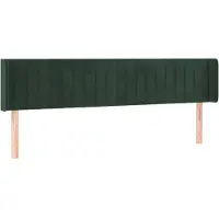 Syfax Kopfteil mit Ohren Dunkelgrün 183x16x78/88 cm Samt