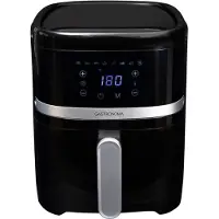 Gastronoma 18290005 - Heißluftfritteuse mit einem Fassungsvermögen von 4,2 Litern, digitalem Touch-Display und Überhitzungsschutz - Schwarz/Silber