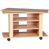 Wohnling TV HiFi Bank OREGON Buche Fernsehtisch drehbar & rollbar 75 x 38 x 51 cm