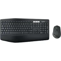 Logitech 920-008229, Volle Größe (100%), Kabellos, RF Wireless + Bluetooth, QWERTY, Schwarz, Maus enthalten
