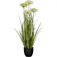 Mica Decorations Grasbüschel getopft , grün , Kunststoff , Maße (cm): H: 90 Ø: 25